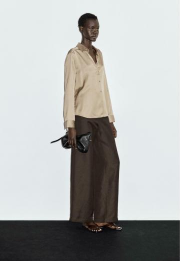 Атласная блузка