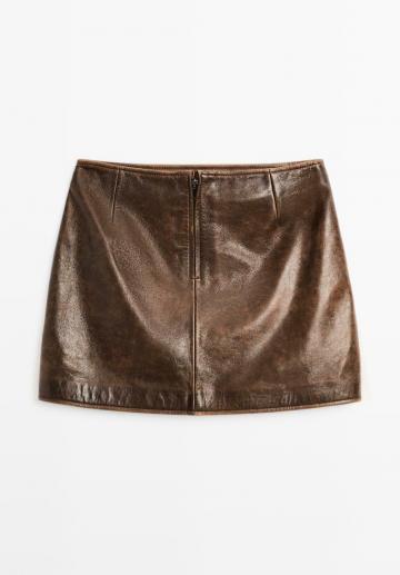 Кожаная юбка