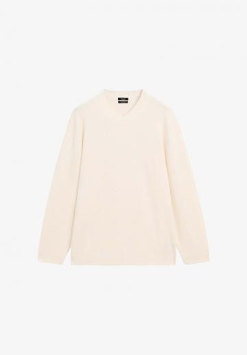 Пуловер с вырезом V