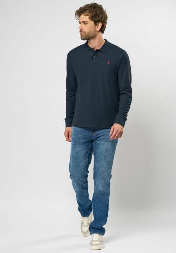 Поло с длинным рукавом