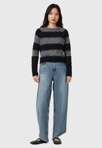 Пуловер в полоску