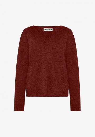 Пуловер с вырезом V