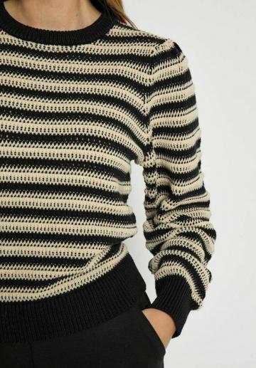 Пуловер в полоску