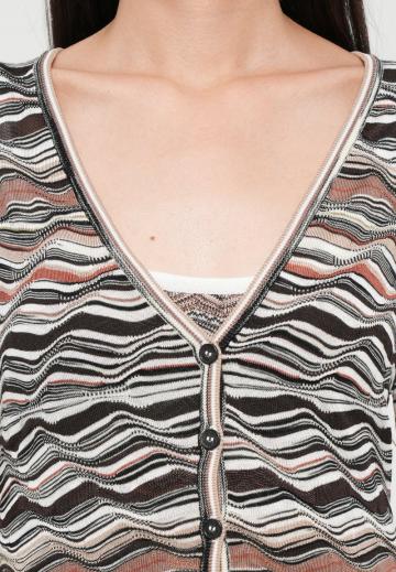 Жаккардовая вязаная кофта