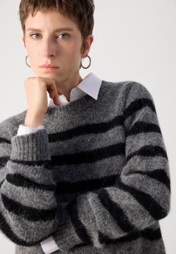 Пуловер в полоску