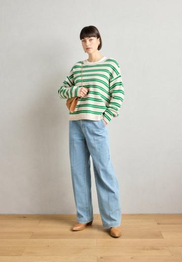 Пуловер в полоску