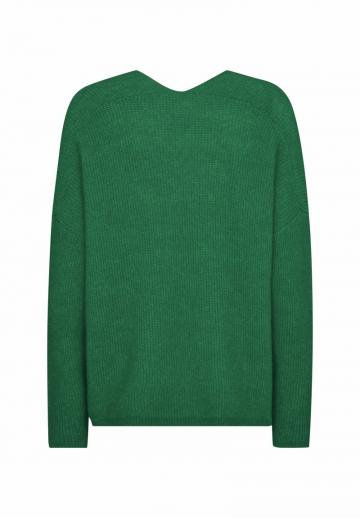 Пуловер с вырезом V