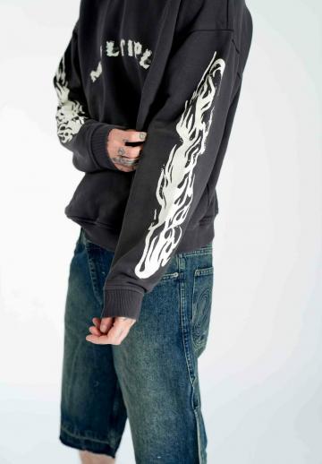 Пуловер с капюшоном