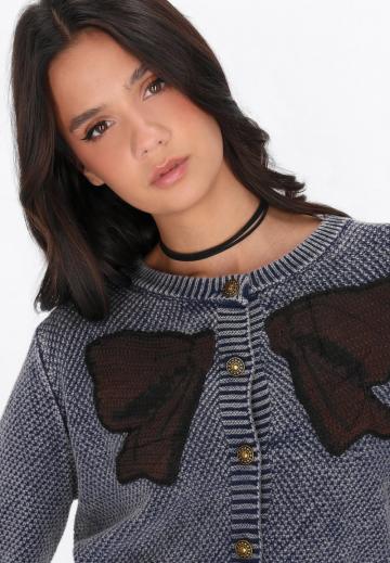 Жаккардовая вязаная кофта