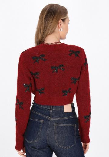 Жаккардовая вязаная кофта