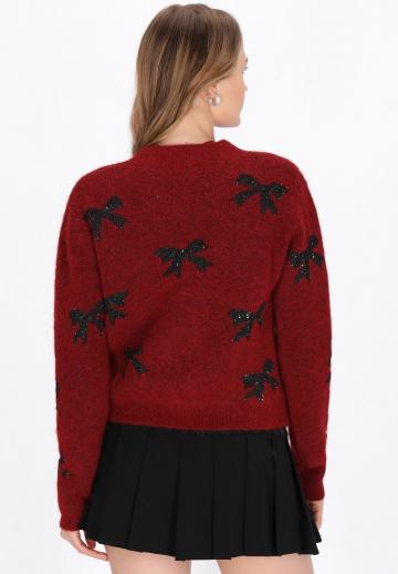 Жаккардовая вязаная кофта