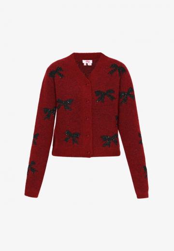 Жаккардовая вязаная кофта