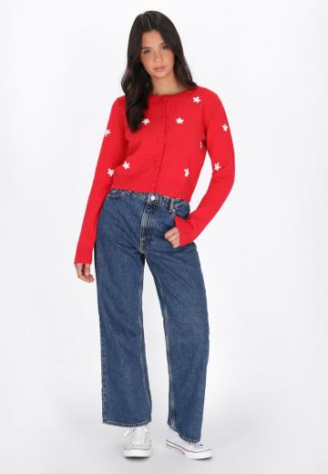 Жаккардовая вязаная кофта