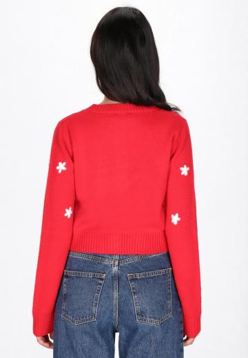 Жаккардовая вязаная кофта