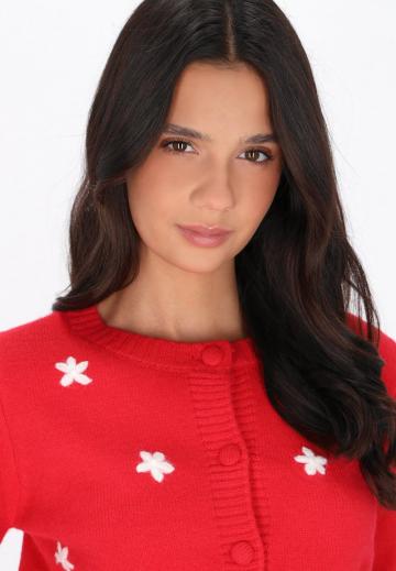 Жаккардовая вязаная кофта