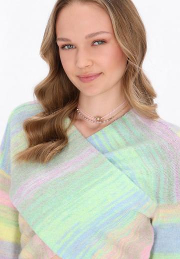 Пуловер в полоску