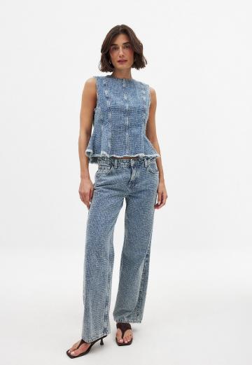 Джинсовая жилетка