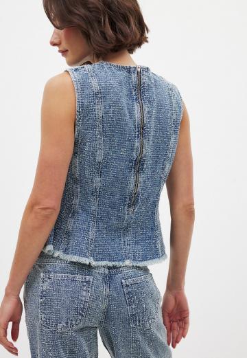 Джинсовая жилетка