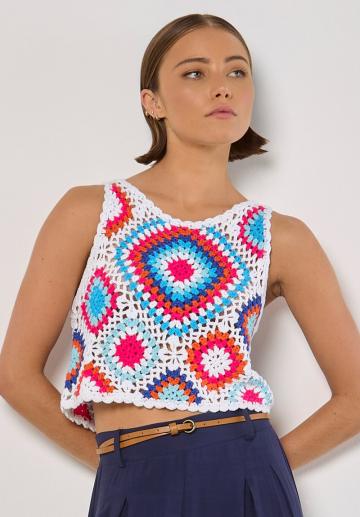 Пуловер без рукавов