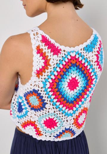 Пуловер без рукавов