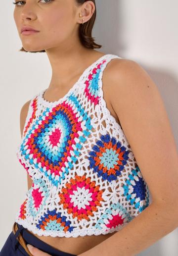 Пуловер без рукавов