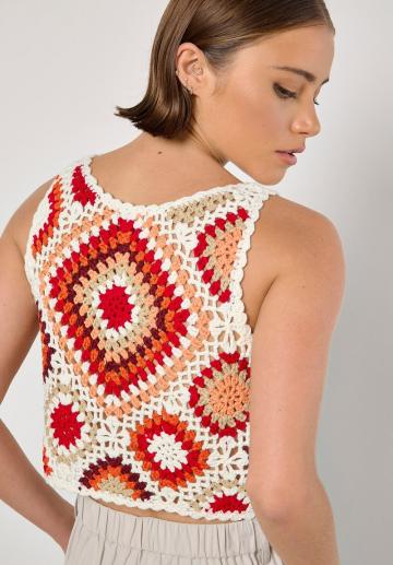 Пуловер без рукавов