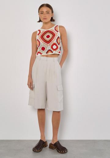 Пуловер без рукавов