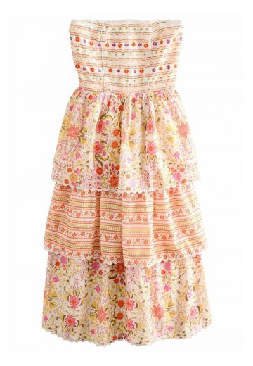 Платье без бретелек