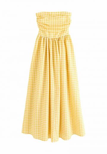 Платье без бретелек