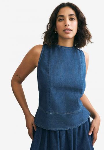 Джинсовая жилетка