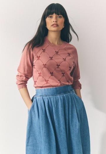 Пуловер в полоску