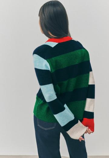 Пуловер в полоску