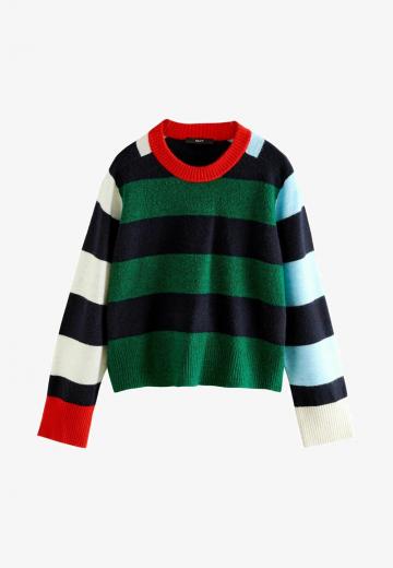 Пуловер в полоску