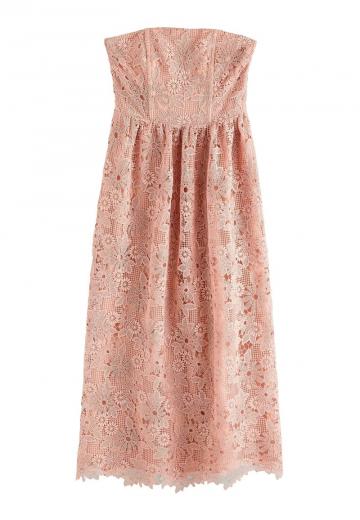 Платье без бретелек