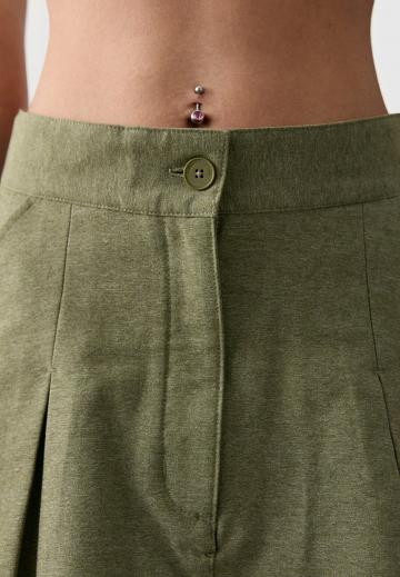 Юбка с накладными карманами