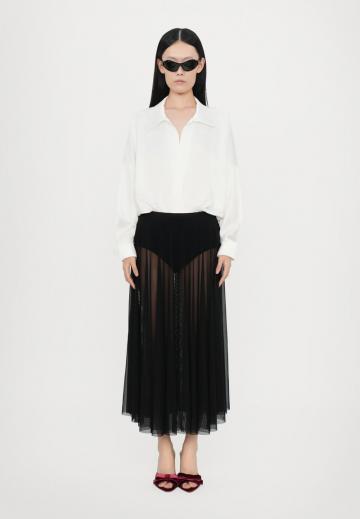 Атласная блузка