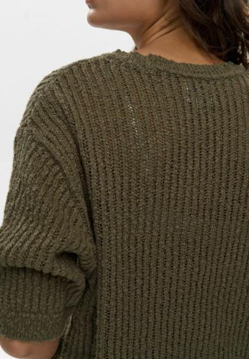 Пуловер с рукавом три четверти