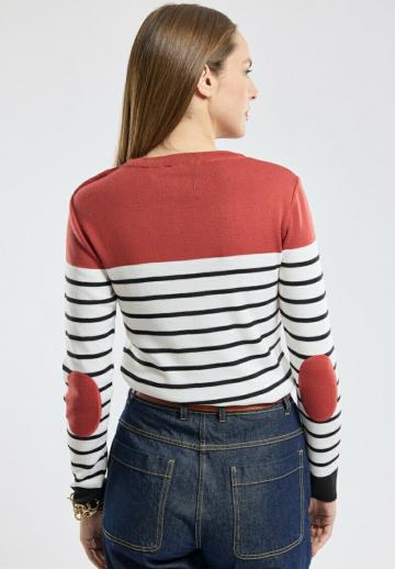 Пуловер в полоску