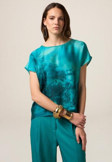 Атласная блузка