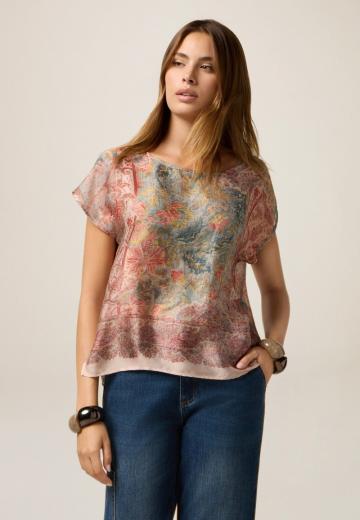 Атласная блузка