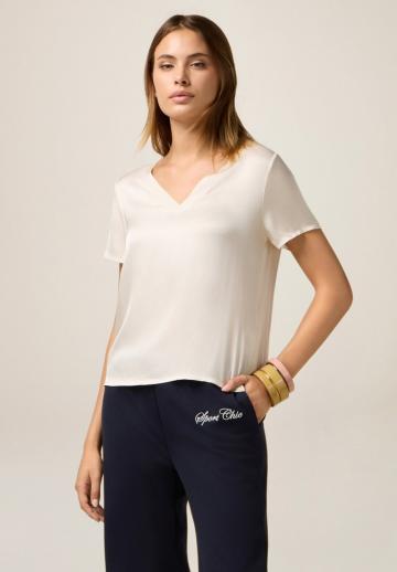 Атласная блузка