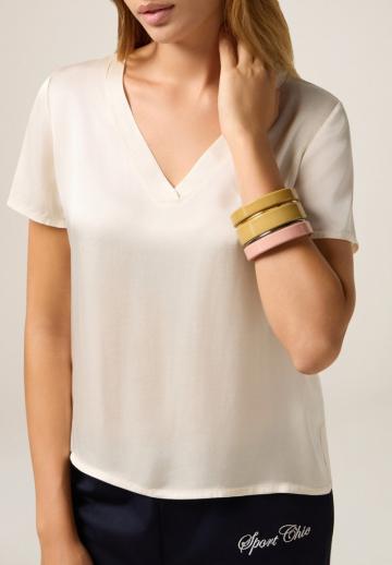 Атласная блузка