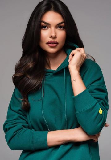 Пуловер с капюшоном