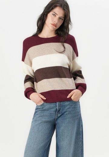 Пуловер в полоску