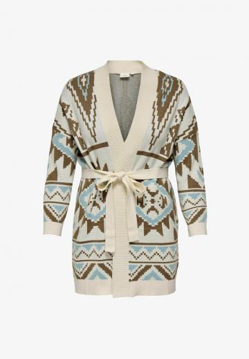 Жаккардовая вязаная кофта