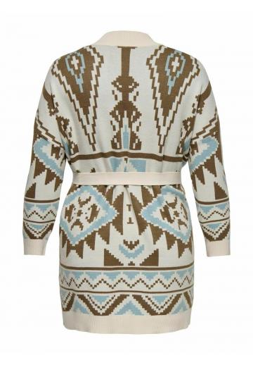 Жаккардовая вязаная кофта