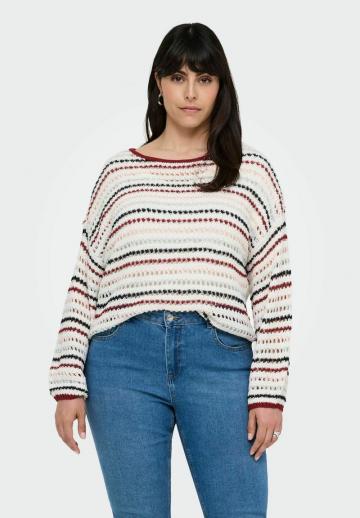 Пуловер в полоску