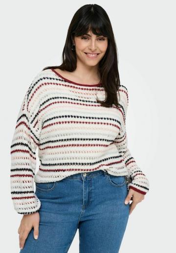 Пуловер в полоску