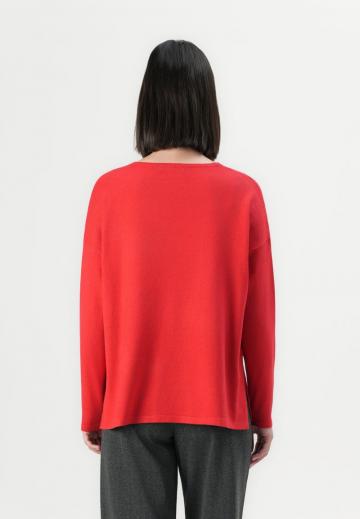 Пуловер с вырезом V