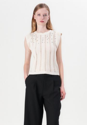 Пуловер без рукавов